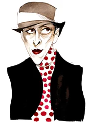 Djuna Barnes, écrivaine et artiste moderniste américaine influente; caricature
